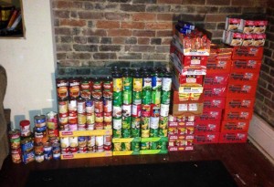 Food items donated by MTSU Kappa Sigma Fraternity